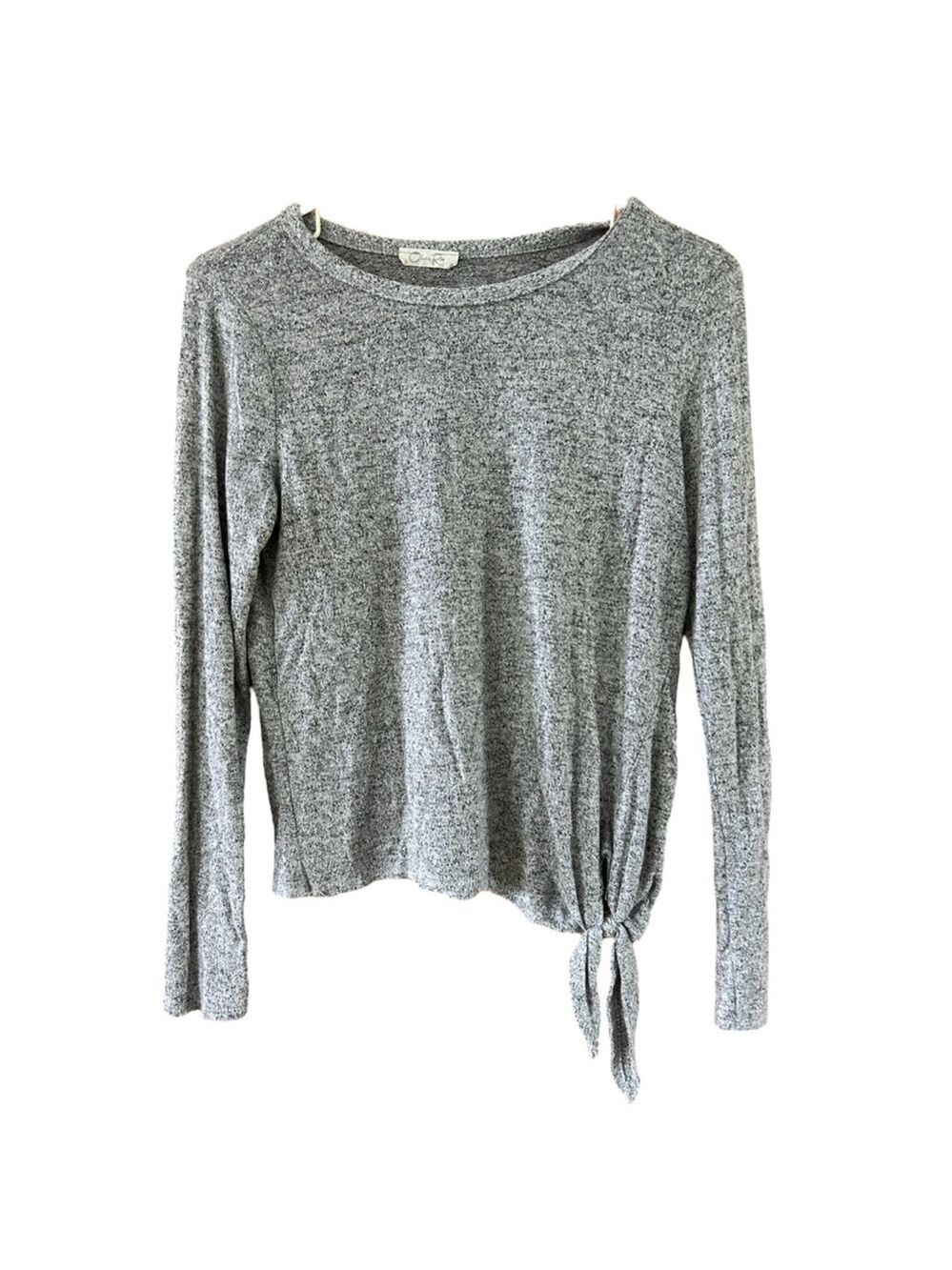 Olivia Rae Gray Long Sleeve Shirt Women's Medium